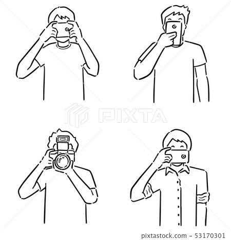 vector set of photographers 53170301