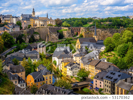 Luxembourg city, view of the Old Town and Grund Luxembourg city, view of the Old Town and Grund 53170362