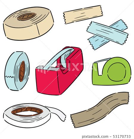 vector set of adhesive tape vector set of adhesive tape 53170733
