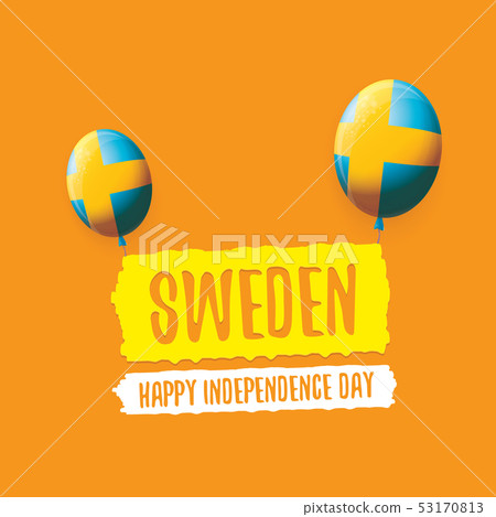 Sweden Indepedence Day Celebration Banner Or Stock