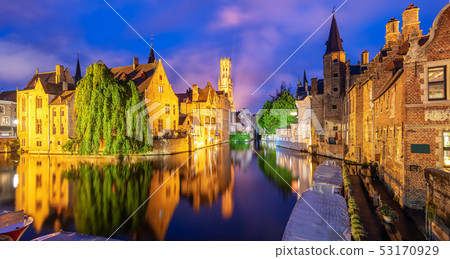 The Bruges historical Old Town, Belgium 53170929