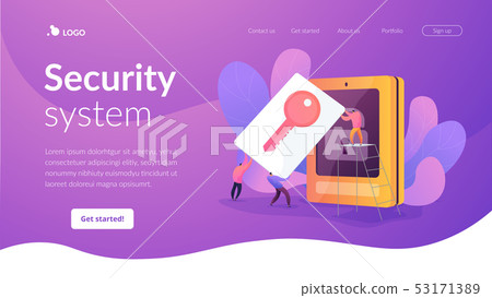 Security access card landing page template. Security access card landing page template. 53171389