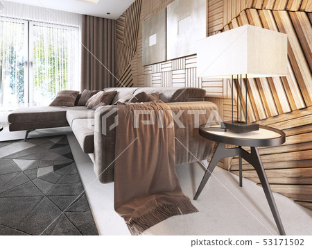 Luxurious soft sofa in the living room modern 53171502