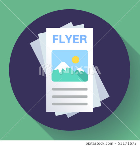 brochure or flyer icon flat style vector illustration 53171672