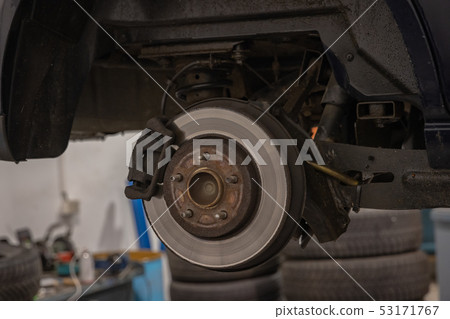 Repair and check car in repair shop. Repair and check car in repair shop. 53171767