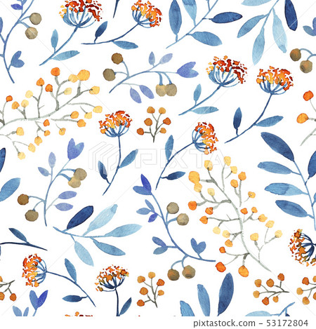 Watercolor floral pattern Watercolor floral pattern 53172804