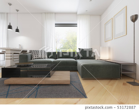 Luxurious modern studio apartment in Contemporary 53172887