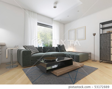 Luxurious modern studio apartment in Contemporary 53172889