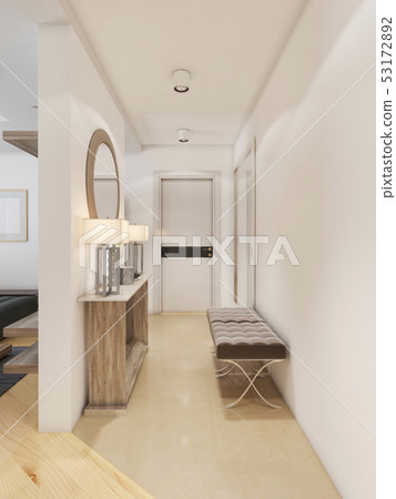 Luxurious entrance hall in a modern style with a Luxurious entrance hall in a modern style with a 53172892