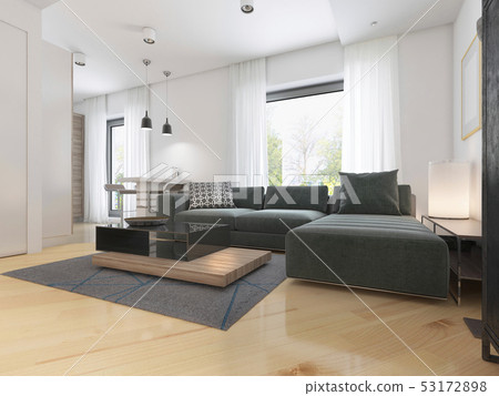 Luxurious modern studio apartment in Contemporary 53172898