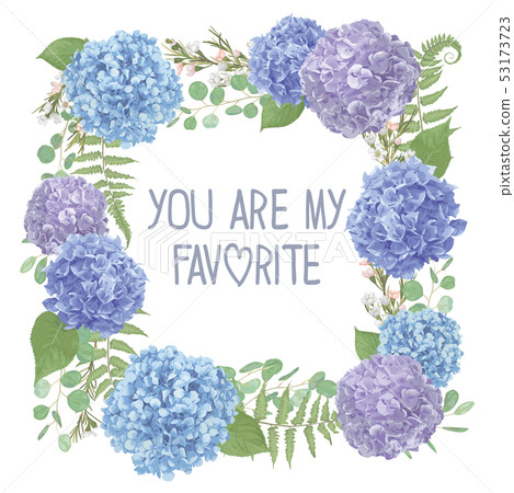 Wreath with flowers and leaves isolated on Wreath with flowers and leaves isolated on 53173723
