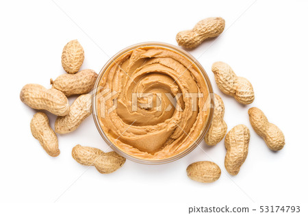 Peanut butter and peanuts 53174793