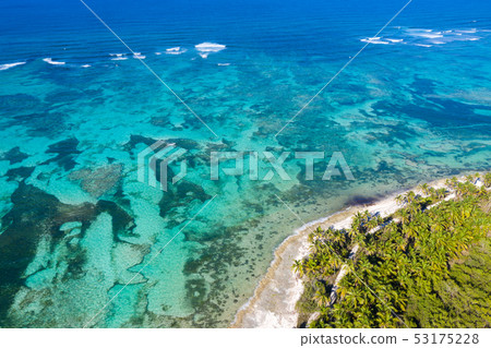 Aerial view from drone on tropical island 53175228