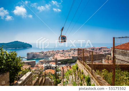 View of Dubrovnik city and cable car View of Dubrovnik city and cable car 53175502