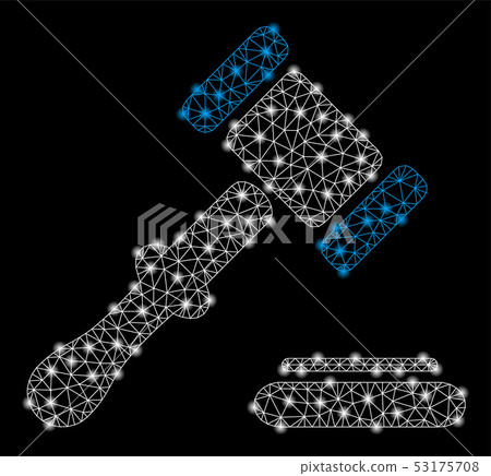 Bright Mesh 2D Auction with Flash Spots - Stock Illustration [53175708 ...