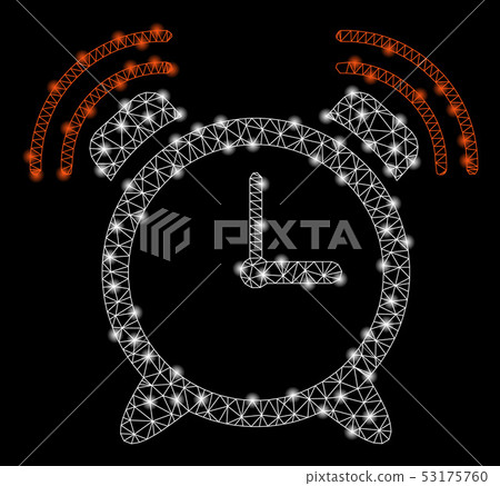 Bright Mesh Carcass Alarm Clock Ring with Flare Spots Bright Mesh Carcass Alarm Clock Ring with Flare Spots 53175760