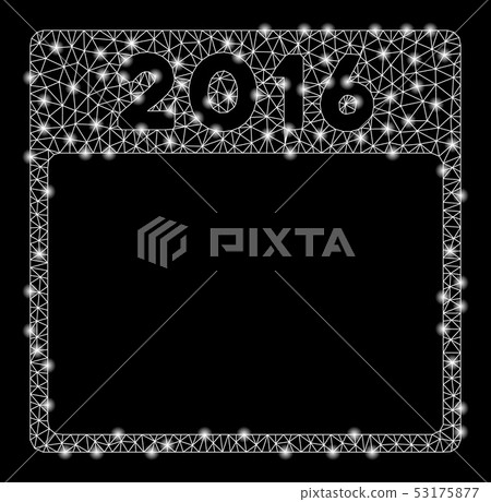 Bright Mesh Carcass 2016 Year Calendar Template with Flash Spots Bright Mesh Carcass 2016 Year Calendar Template with Flash Spots 53175877