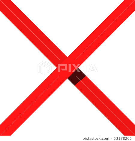 Simple red cross mark Simple red cross mark 53178205