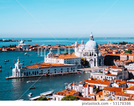 Basilica of Santa Maria della Salute seen from the Belfry Basilica of Santa Maria della Salute seen from the Belfry 53178386