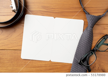 top view of fathers day concept with copy space 53178980