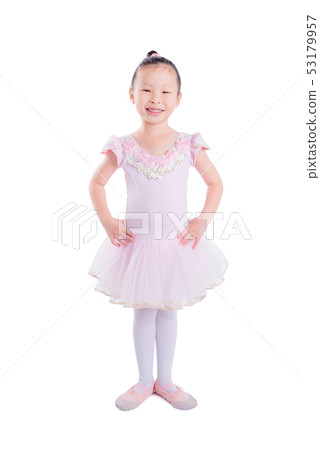 Little asian girl dressed as a ballerina Little asian girl dressed as a ballerina 53179957