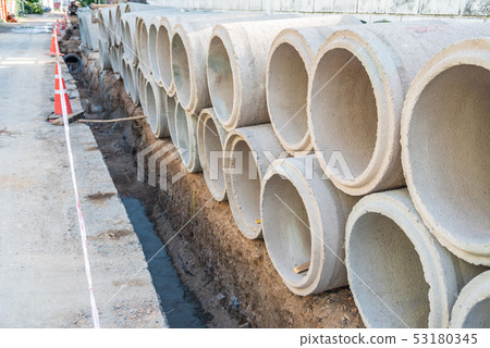 image of construction site drain. image of construction site drain. 53180345