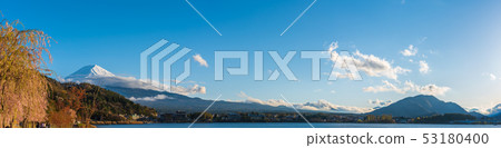 image of Mount Fuji and Lake pier. 53180400