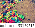 vintage tone of Empty sand yard 53180717