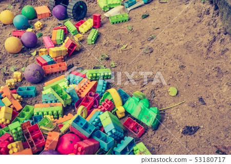 vintage tone of Empty sand yard 53180717