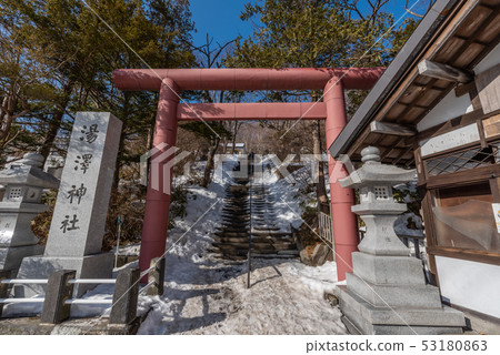 Entrance of Yuzawa Shrine at Noboribetsu onsen 53180863