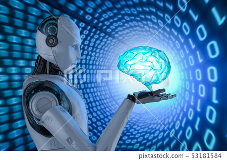 Ai with brain concept Ai with brain concept 53181584