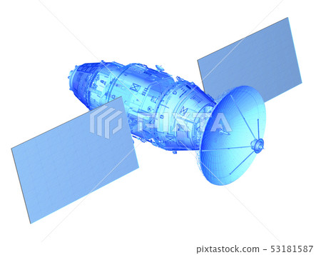Satellite dish wireframe Satellite dish wireframe 53181587