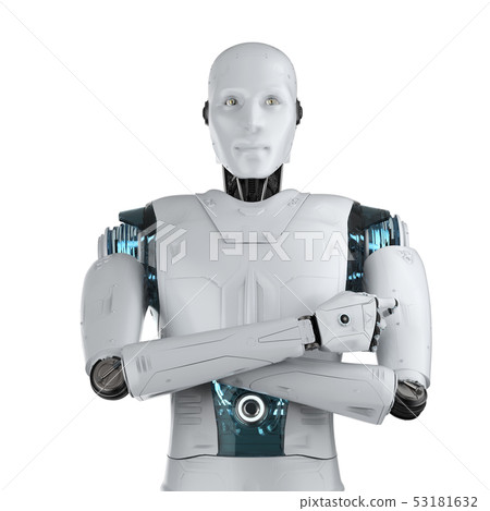 Artificial intelligence arm crossed 53181632