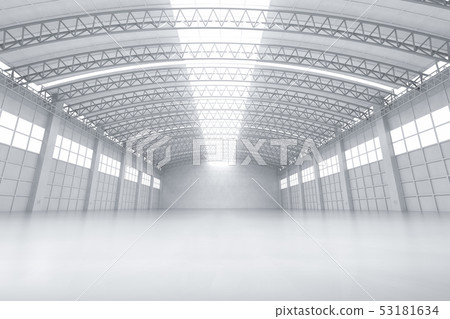 Empty factory interior 53181634
