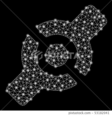 Bright Mesh Wire Frame Artificial Joint with Flash Spots 53182041