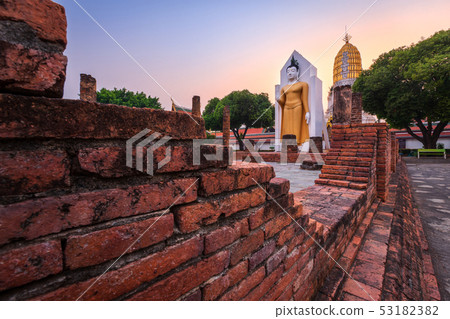 Buddha statue at sunset are Buddhist temple at Wat 53182382