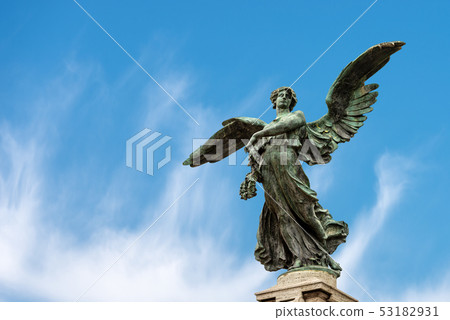 Winged Victory - Ponte Vittorio Emanuele II - Rome 53182931