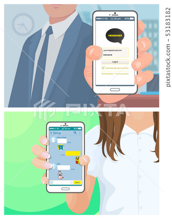 KakaoTalk Korean Messenger People with Phones 53183182