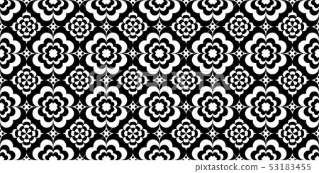 Retro flower pattern - seamless 53183455