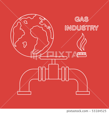 Gas industry Burner gas stove, globe, gas pipe. Gas industry Burner gas stove, globe, gas pipe. 53184525