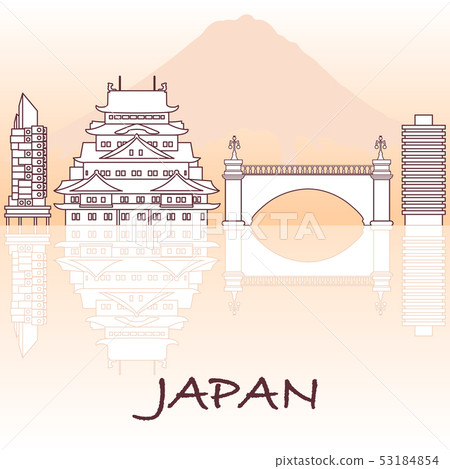 Japanese architecture Mount Fuji. Japanese architecture Mount Fuji. 53184854