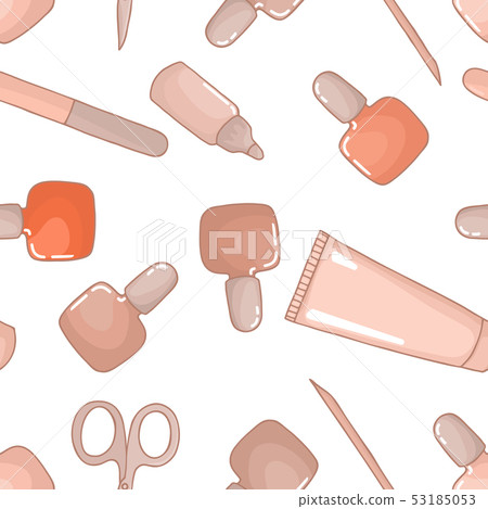 Seamless pattern with cosmetic. Seamless pattern with cosmetic. 53185053