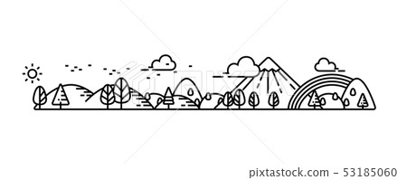Natural park and good environment landscape vector 53185060
