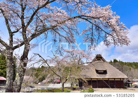 The village of Hidaso river in spring 53185205