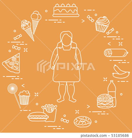 Harmful eating habits and fat girl Harmful eating habits and fat girl 53185686
