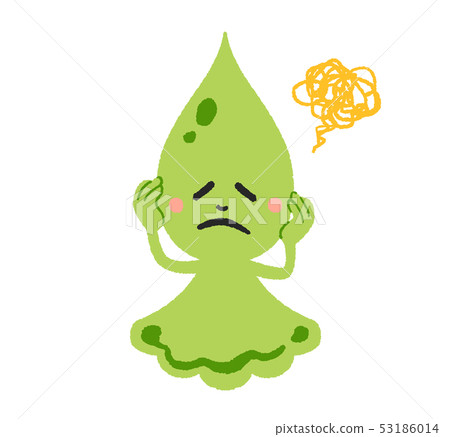 Shizuku character, front, green (in trouble) 53186014