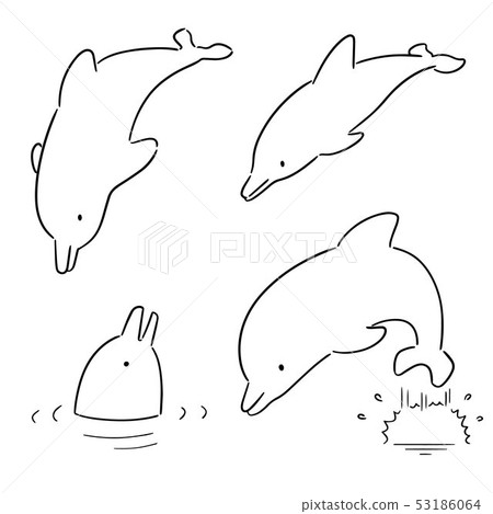 vector set of dolphin vector set of dolphin 53186064