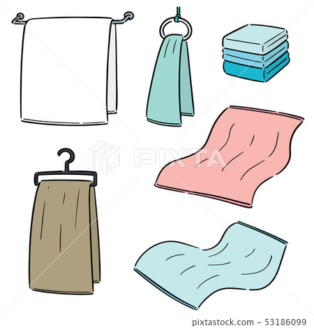 Vector set of towels Vector set of towels 53186099