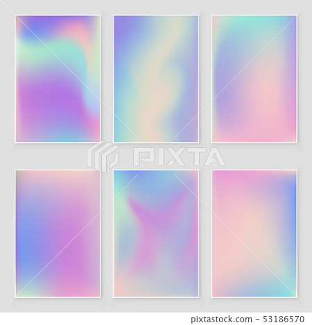 Abstract holographic iridescent foil texture set 53186570