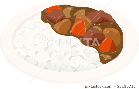 Curry and rice - Stock Illustration [53186733] - PIXTA